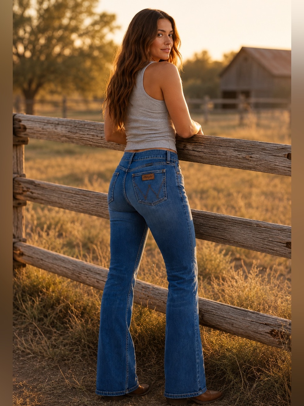 Wrangler Retro Mae Mid Rise Bootcut Jeans 33x32 Isabella Wash NWT
